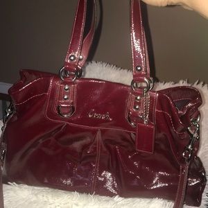 Coach Red Patent Satchel